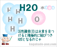 活性酸素と水素の結合【画像】